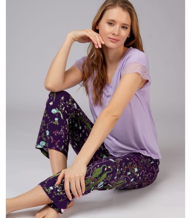 Пижама c цветочным принтом Indefini