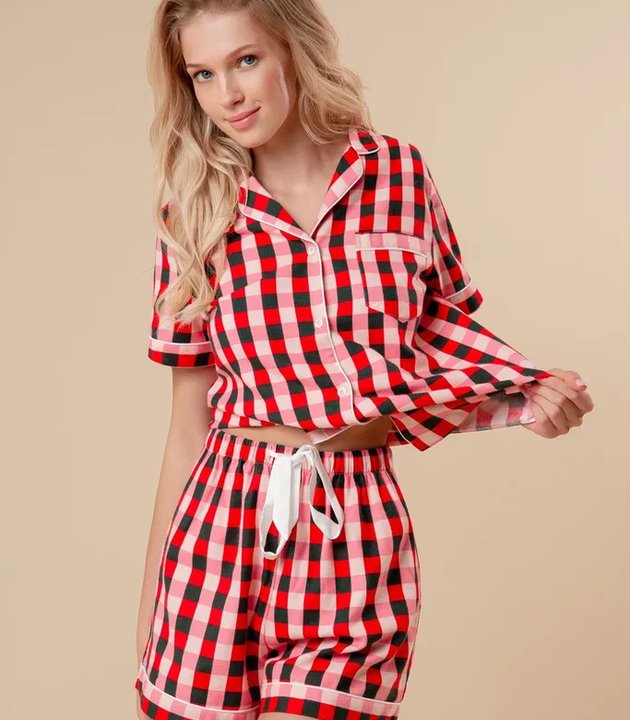 Домашний комплект в клетку 3234