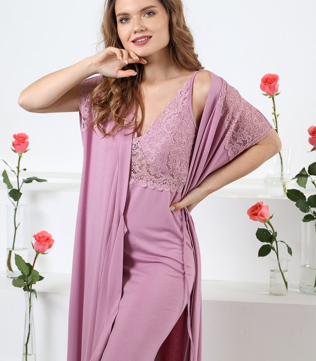 Халат Блаженство 3 сухая роза