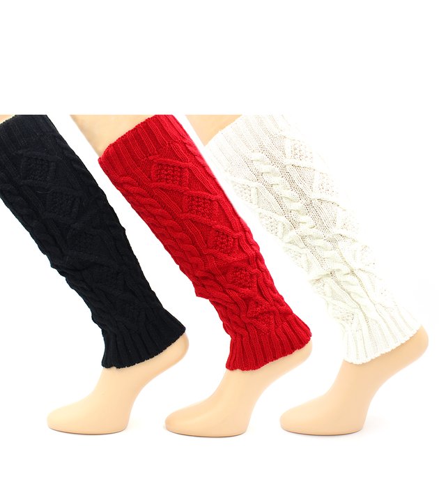 Геж1004 Гетры р.единый "Hobby Line" /12шт/ , "Косички и ромбы" (белый)