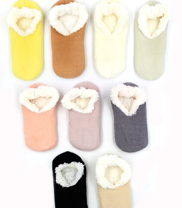 Нжумех39000 Носки женские укороч. "Hobby Line"/12/АВС, пенка с мехом внутри, однотонные (бежевый, 36-40)