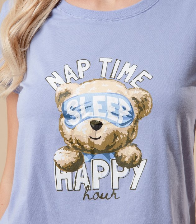 Пижама с принтом на груди 3172